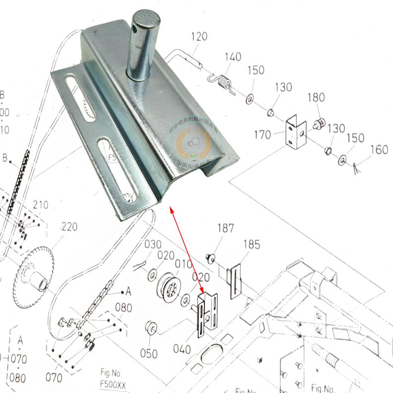 X1/898轮收割机0CX链条滚筒久保田10010支架固定器08/张紧配件8E