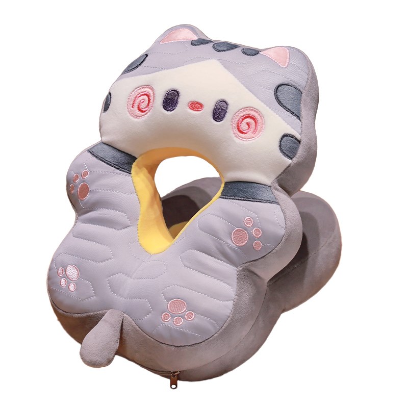 夏季冰丝乳胶午睡枕趴睡枕头抱枕毯子二合一两用办公室女生睡觉