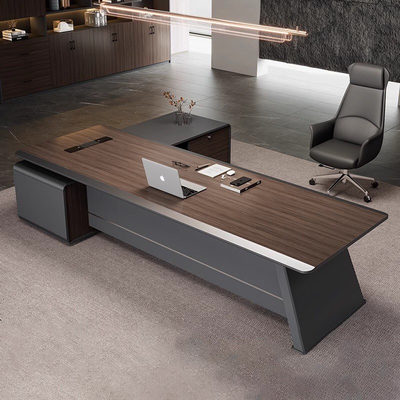 烤漆老板桌办公桌简约现代高档经理办公室主N管总裁大班台桌椅组