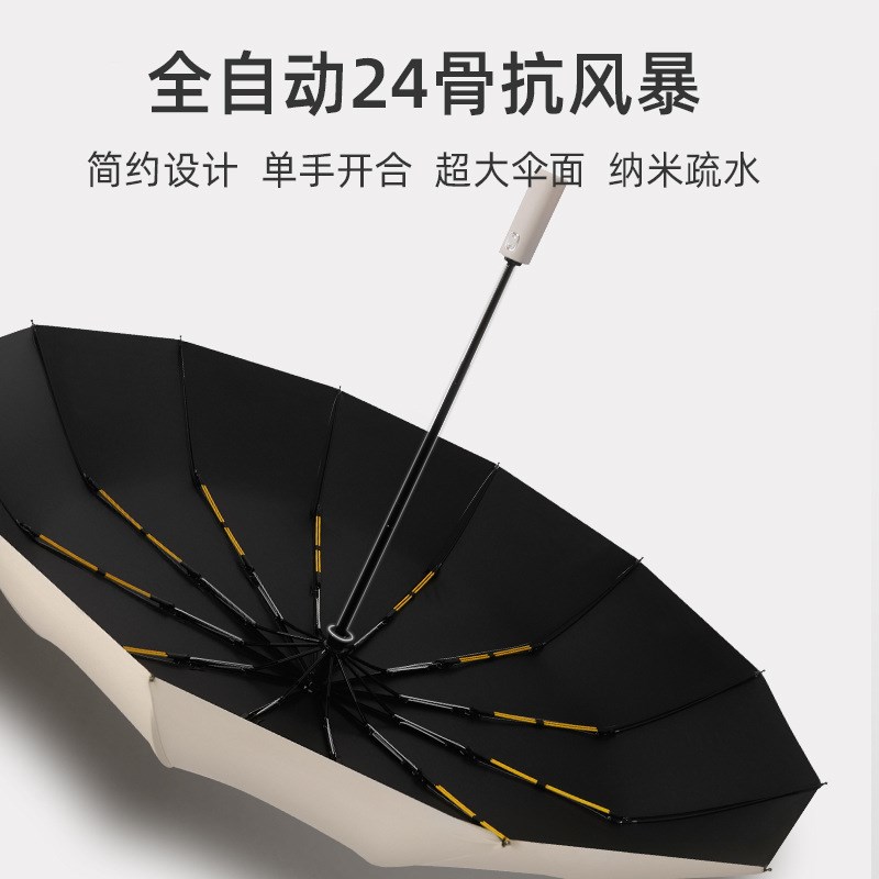 自动雨伞男女折叠太阳伞加大加固防晒防紫外线加厚遮阳伞logo定制