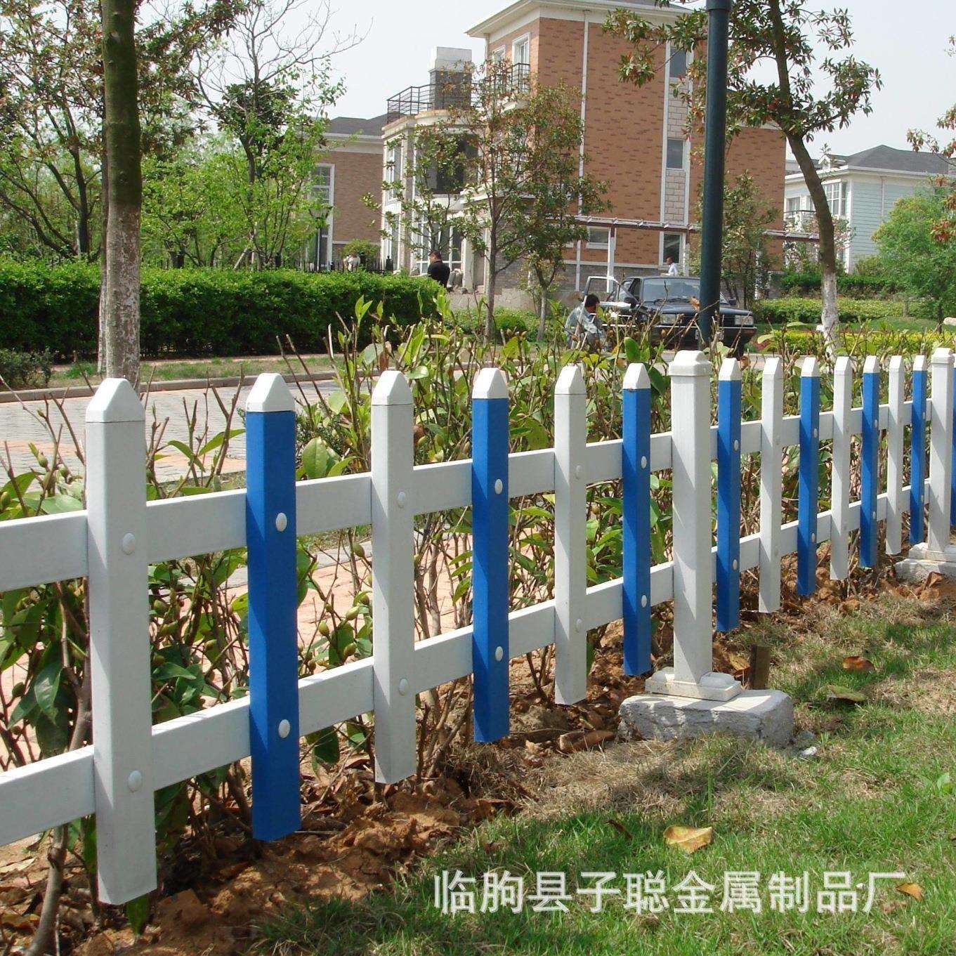 小区公园围栏绿化带白色pvc塑钢庭院园艺花坛草坪护栏钢制栅栏