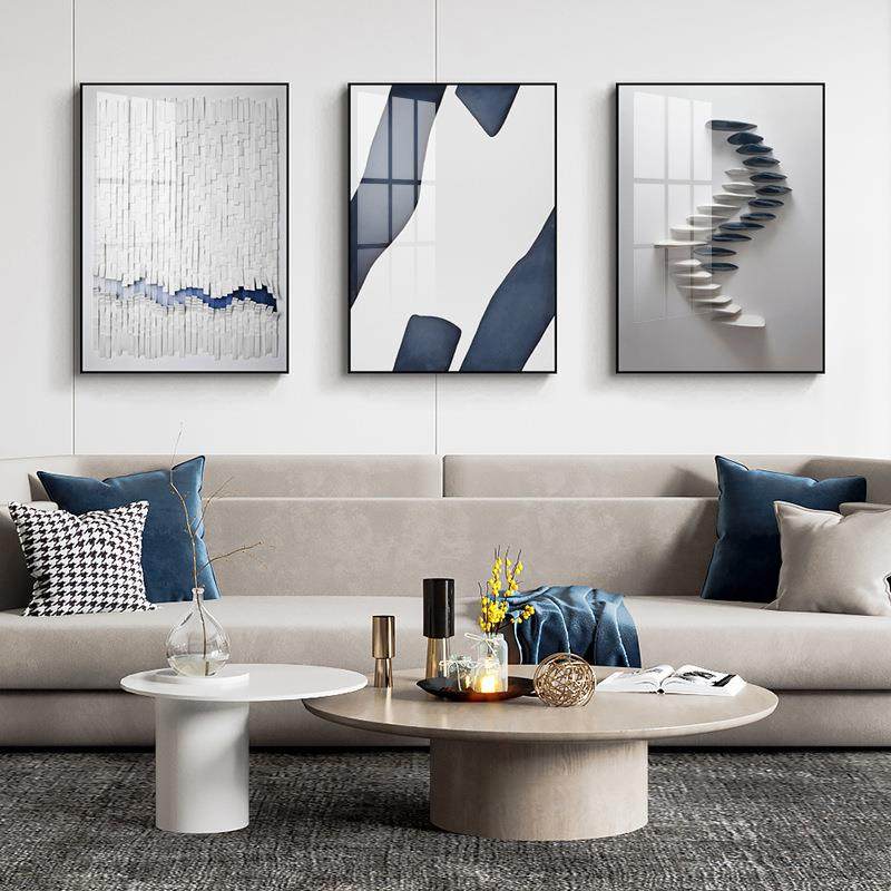 沧迹 现代抽象客厅装饰画简约几何线条沙发背景壁画餐厅卧室挂画,3C数码配件,USB灯,淘宝优惠券,粉丝福利购,淘宝优惠卷