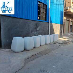 玻璃钢大口形花盆阔口圆形花器商场酒店美陈花盆装饰雕塑美陈摆件