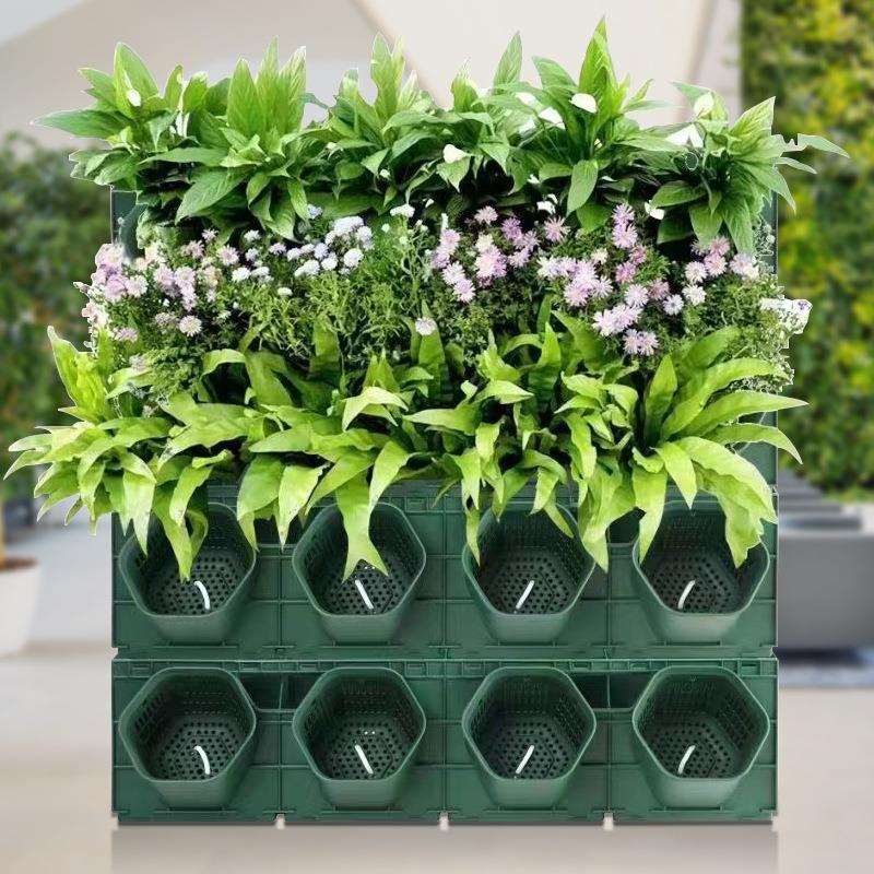 种植盒园艺塑料花盆植物墙立体壁蜂巢挂式绿化墙10厘口立体绿化