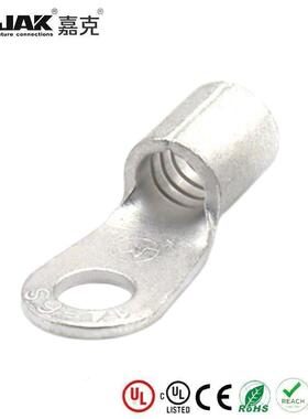 RNB14-6S圆形裸接线端头M6螺口冷压端子 铜线耳接头铜鼻有认证KST