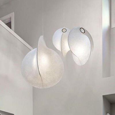 现代简约flos蚕丝布艺灯餐厅吧台橱窗灯具客厅卧室书房楼梯间吊灯