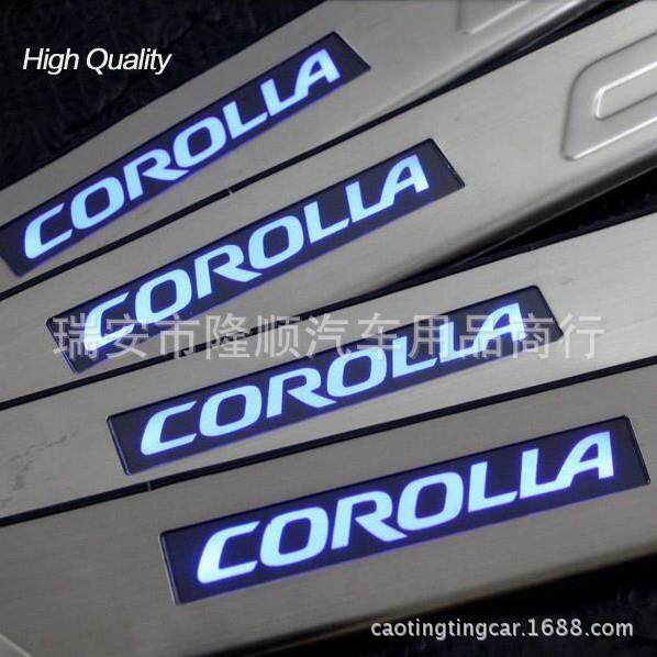 03款花冠Corolla LED迎宾踏板 花冠Corolla 带灯门槛条 脚踏板