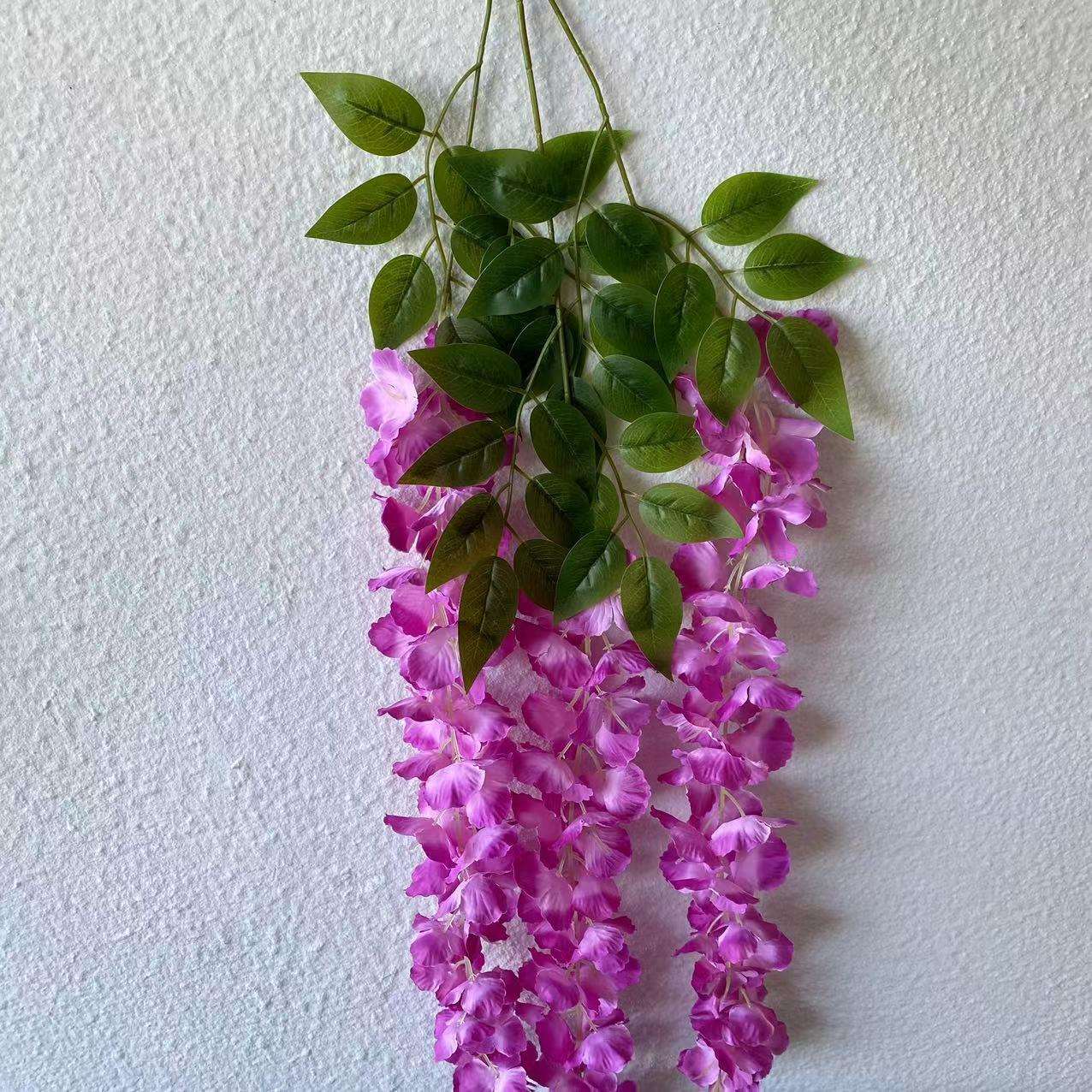 仿真花毛布大豆花紫藤花假花垂吊婚礼堂装饰仿真绢花酒店吊顶装饰