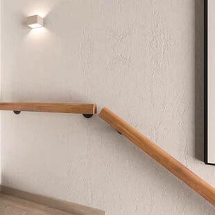 楼梯扶手靠墙实木室内别墅阁楼走廊木质栏杆幼儿园儿童木扶手简约