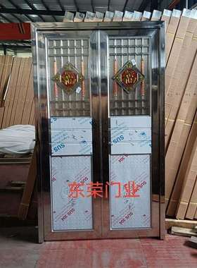 进户门 豪华不锈钢单门 家用大门 66304不锈钢单门双扇不锈钢门