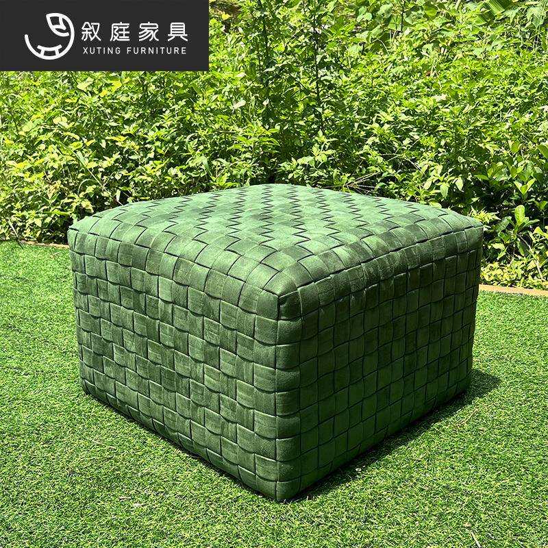 布艺小凳子家用矮凳脚踏圆凳简约客厅沙发茶几凳创意墩子实木内胆