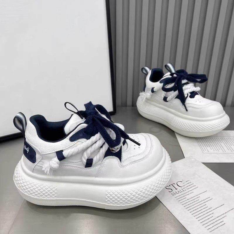 小众丑萌面包鞋子女2026早春增高百搭厚底运动鞋大头娃娃休闲板鞋,女鞋,时尚休闲鞋,淘宝优惠券,粉丝福利购,淘宝优惠卷