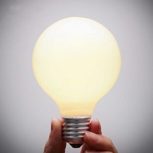 220钨丝老式 e27磨砂40W暖无极可调光台灯g80g95g125奶白龙珠灯泡