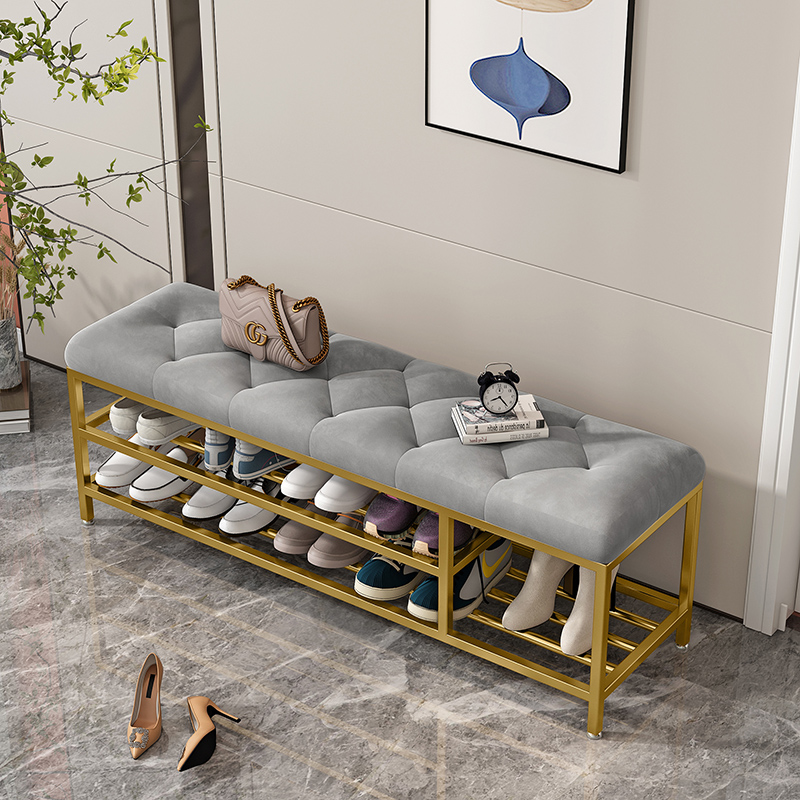 入户换鞋凳家用门口轻奢创意z鞋柜进门北欧轻奢长凳一体穿鞋凳