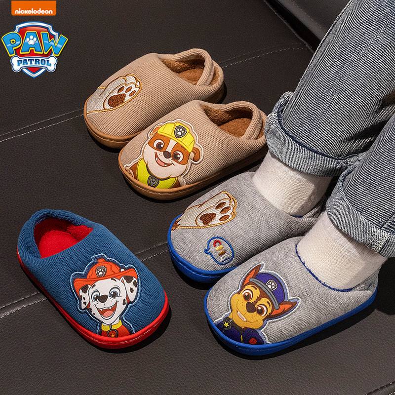 汪汪队冬季新款儿童棉拖鞋包跟男童新款可爱室内防滑保暖宝宝棉鞋