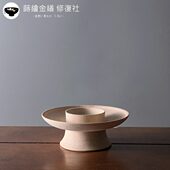 托 缮锔瓷木制日式 纯手工木胎 修复茶托木盏 器金缮金莳绘 社