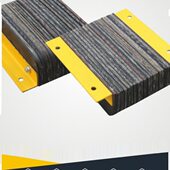墙面胶垫橡胶仓库物码 月缓冲块防撞防撞条橡胶角铁台头平台卸货流