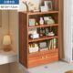 实木书架落地卧室窗学生收纳书柜白色置物架儿童书架阳台飘窗柜台