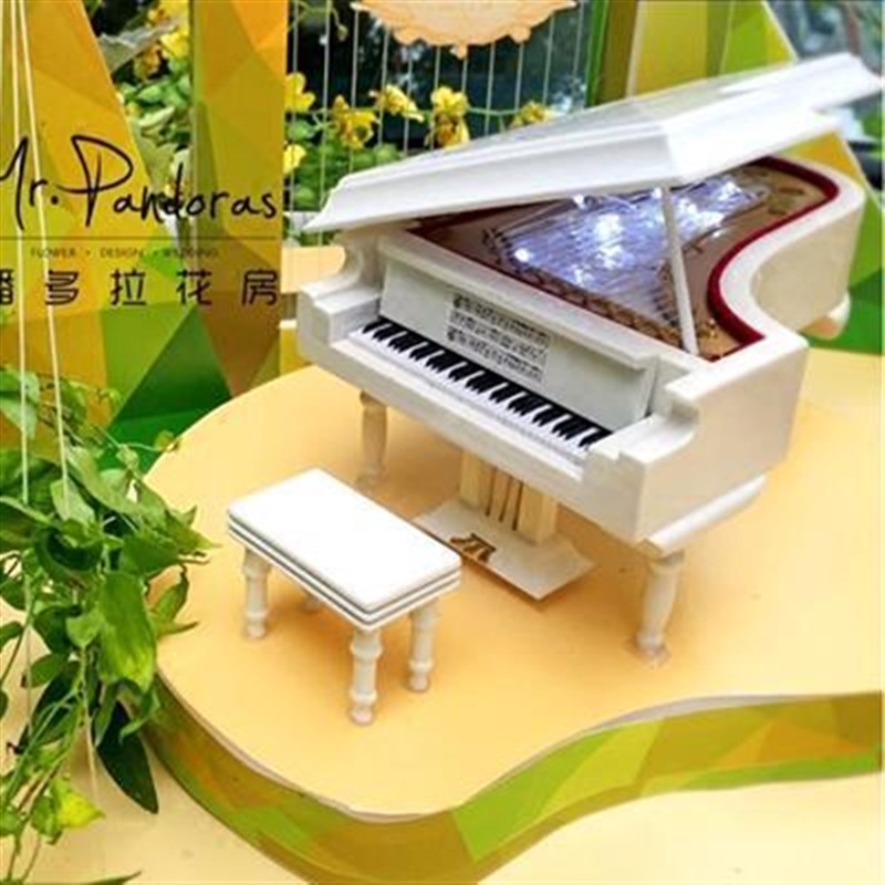 三角钢琴模型摆件迷你创意摆件z钢琴模型生日礼物大彷真钢琴音乐