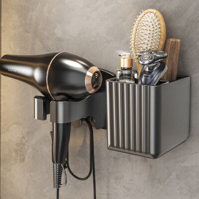 神器浴室收纳挂架吹风机置物架壁挂式卫生间支架电吹风风筒免打孔