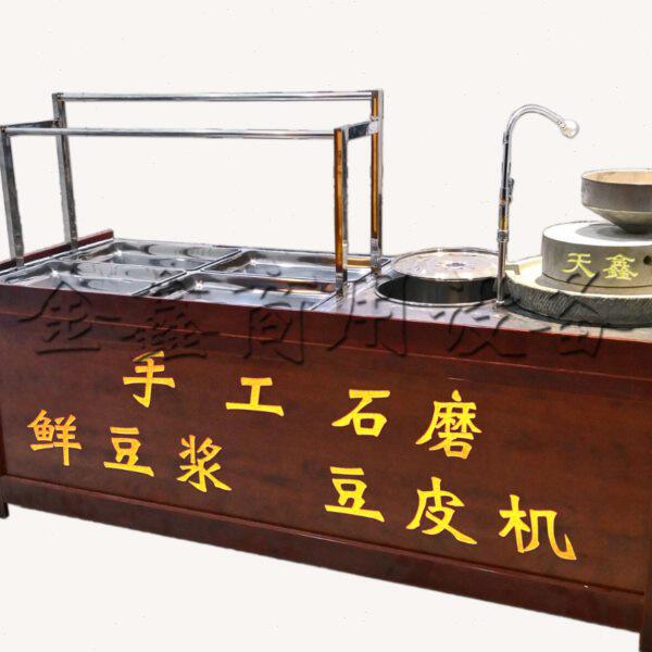 石磨圆形豆皮机 酒店加工鲜豆皮机 手工腐竹机器