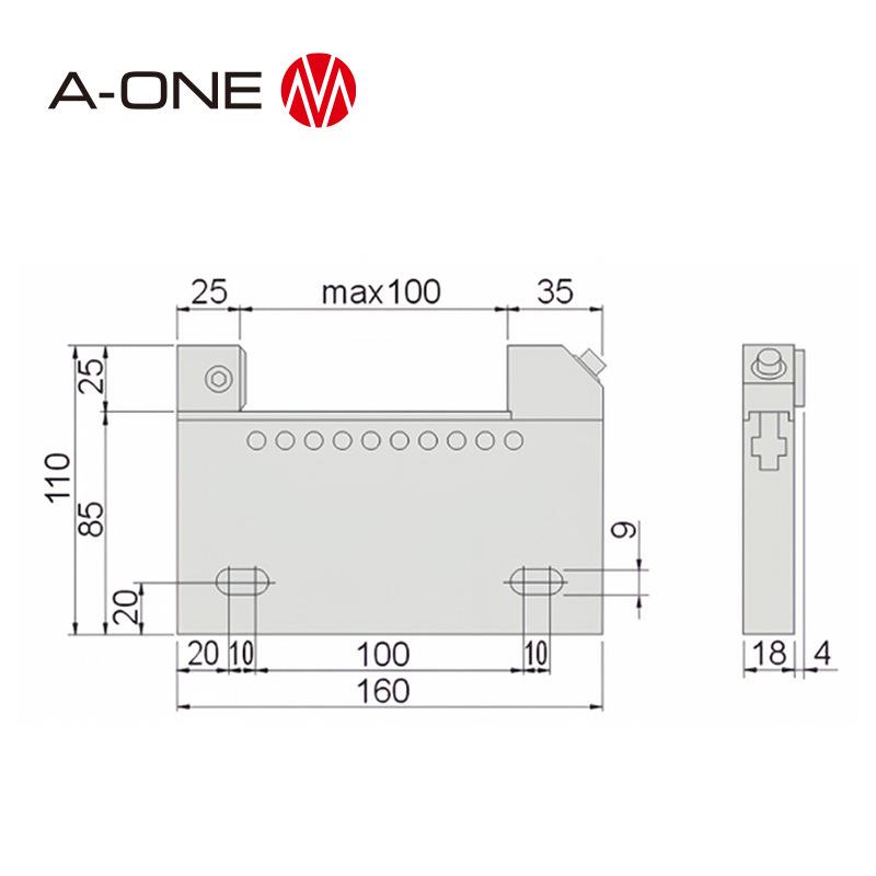 A-ONE线割机工件装夹工具线切割万力 WEDM电火花线切割工件夹具