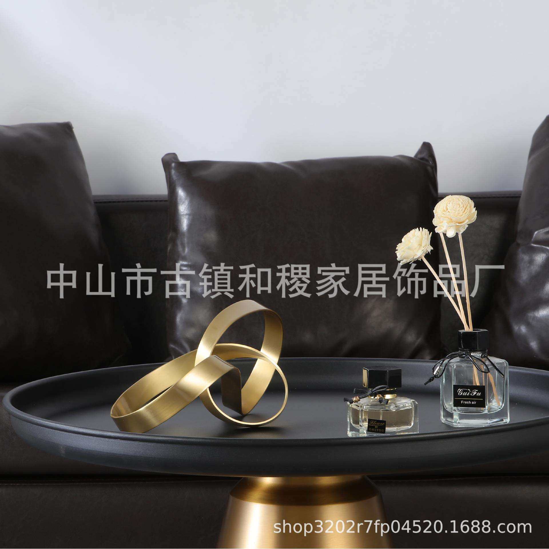 意式轻奢设计师款室内铜摆件样板房间客厅玄关软装陈设饰品工艺品