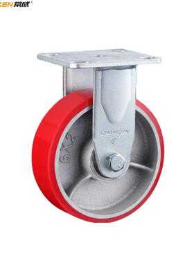 常成脚轮 C6系列重型红色铁芯聚氨酯4寸/5寸/6寸/8寸铁芯PU脚轮