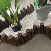 100斤白石子白石头白色鹅卵石庭院造景铺路花园阳台铺地白色砾石