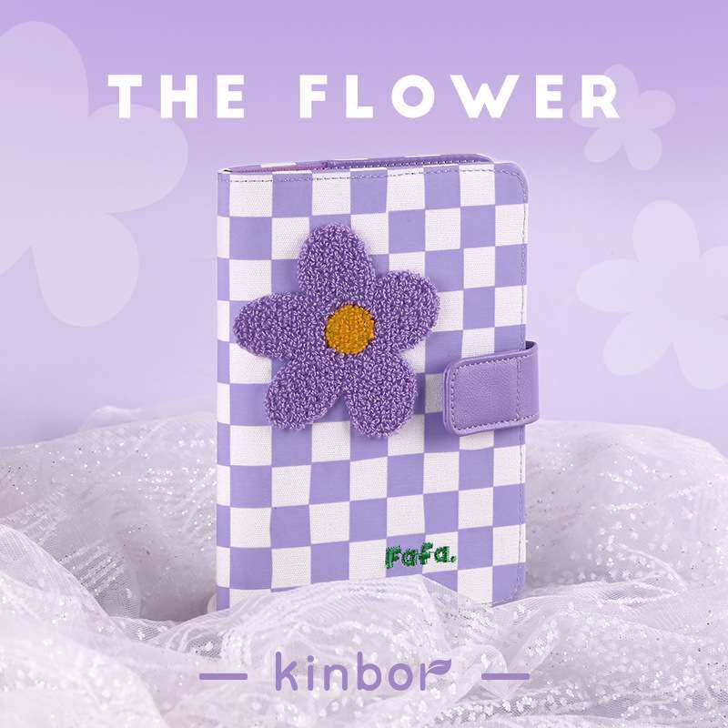 kinbor创意少女心A6手账本精致花卉刺绣笔记本子记事本日程计划本