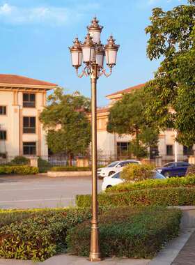 路灯led家用户外防水欧式复古庭院灯3米室外花园别墅小区高杆景观