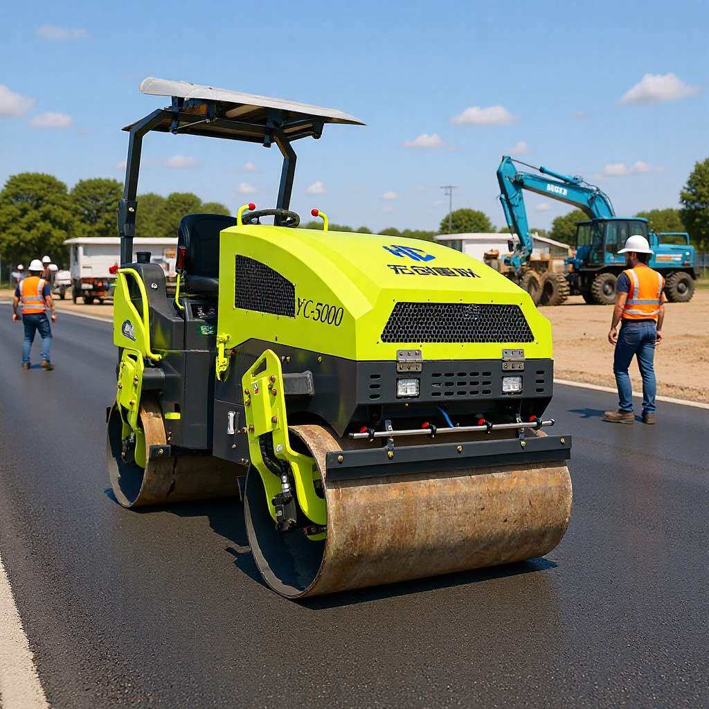 跨境小型座驾式压路机工程沥青路面压实机管道机械双钢轮夯实机