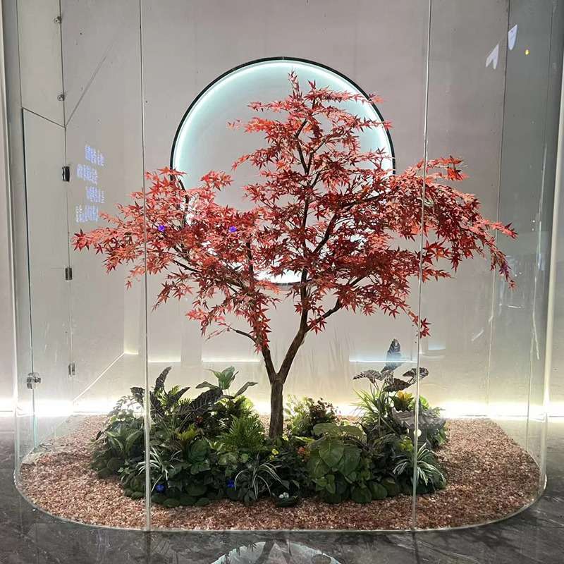 仿真枫树红枫树青枫树影视造景假树酒店大型造型树室内外摆件陈列
