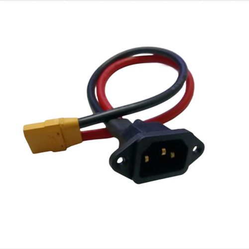 大炮充电线转接h线XT60XT90公母接口转品字口公头电动车插头连接