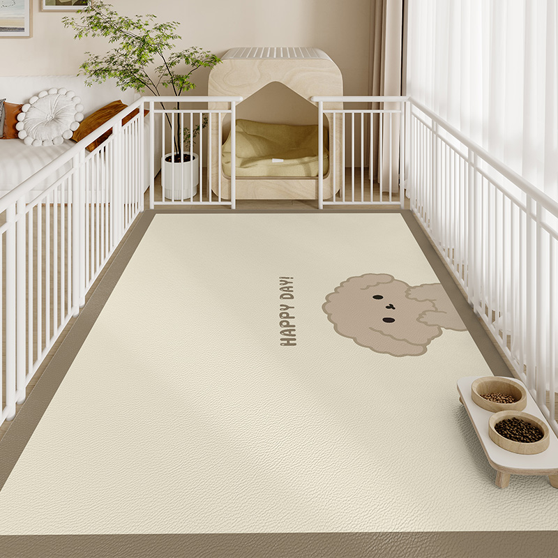 宠物地垫防水防滑皮革pvsc小狗狗窝围栏狗狗皮垫子专用防潮厚地毯