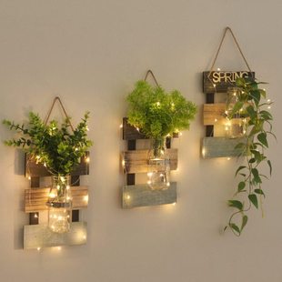 壁挂花创意墙上装饰品挂件水培植物客厅房间卧室背景墙面布置热