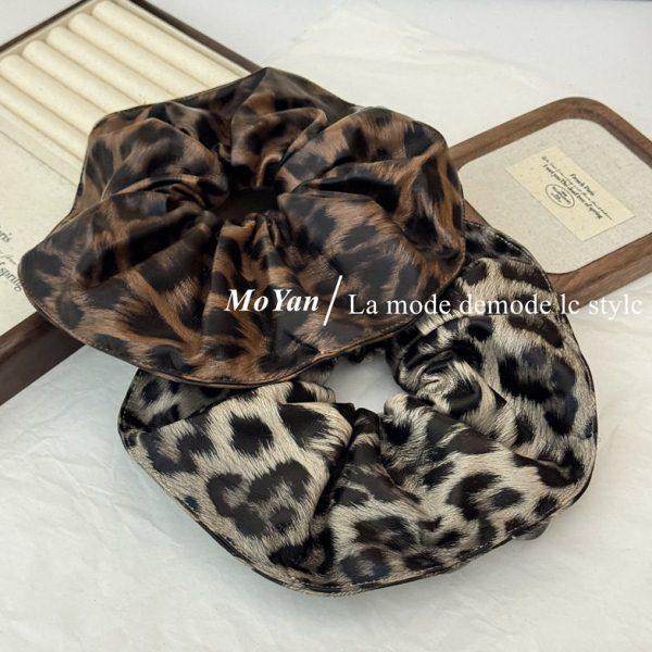 甜酷辣妹豹纹皮质大肠发圈复古气质低马尾头绳级感百搭发绳头花,家庭/个人清洁工具,发圈/发网,淘宝优惠券,粉丝福利购,淘宝优惠卷