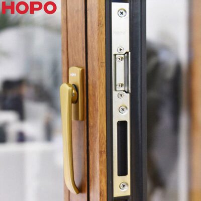 导向H门锁可调片平开OP锁扣门扣铝合金片扣好博门锁门锁座O片玻璃