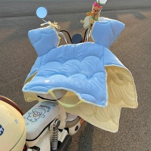 电动车挡风被四季 加大z加厚侧翼防风防水电车摩托防风罩 通用冬季