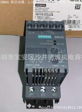 3RW3017-1BB04 软启动器 控制电压 24Vac/dc、200-480Vac、5.5kW