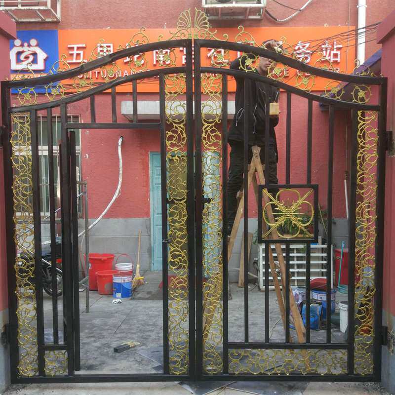 北京工厂铁艺大门铝艺大门农村自建房别墅大门户外不锈钢园艺大门