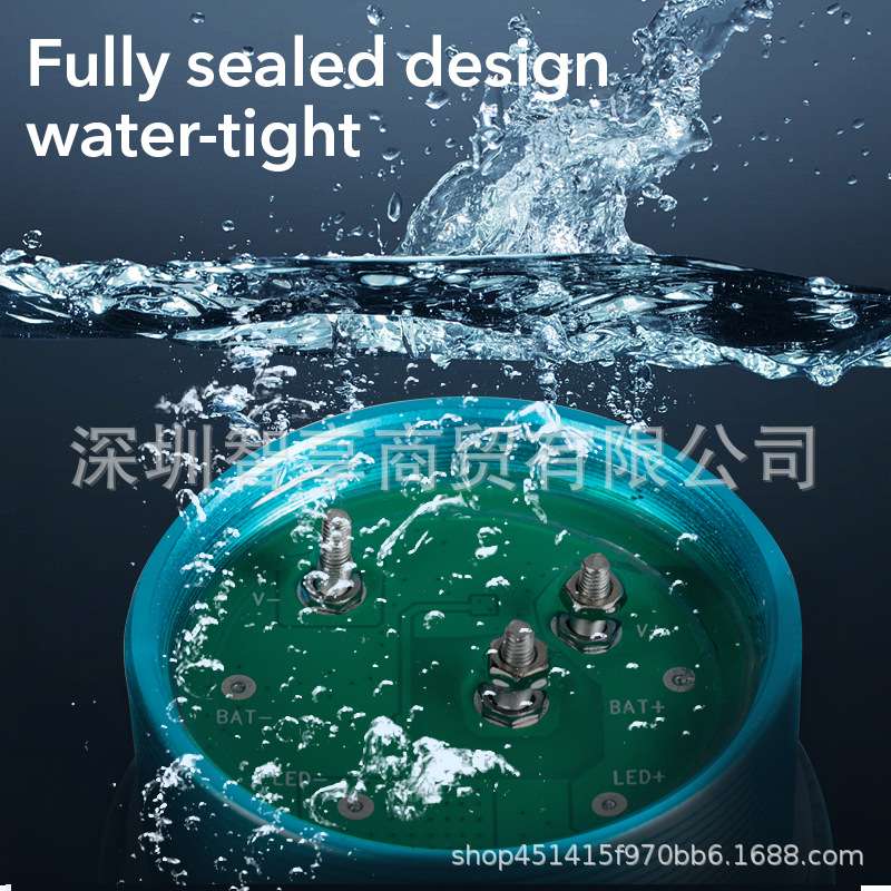 100W200W无线水下诱鱼灯集鱼灯充电式遇水即亮船用拖网鱿鱼灯