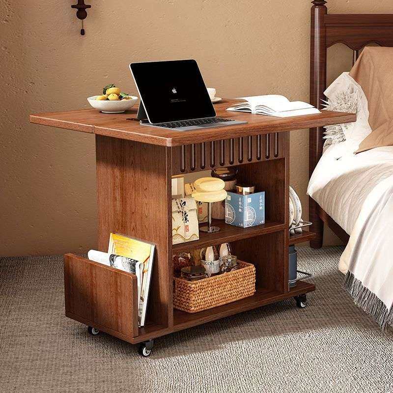 中式木制带滚轮客厅可折叠台面置物架床边收纳柜多功能电脑边几桌,鲜花速递/花卉仿真/绿植园艺,割草机/草坪机,淘宝优惠券,粉丝福利购,淘宝优惠卷