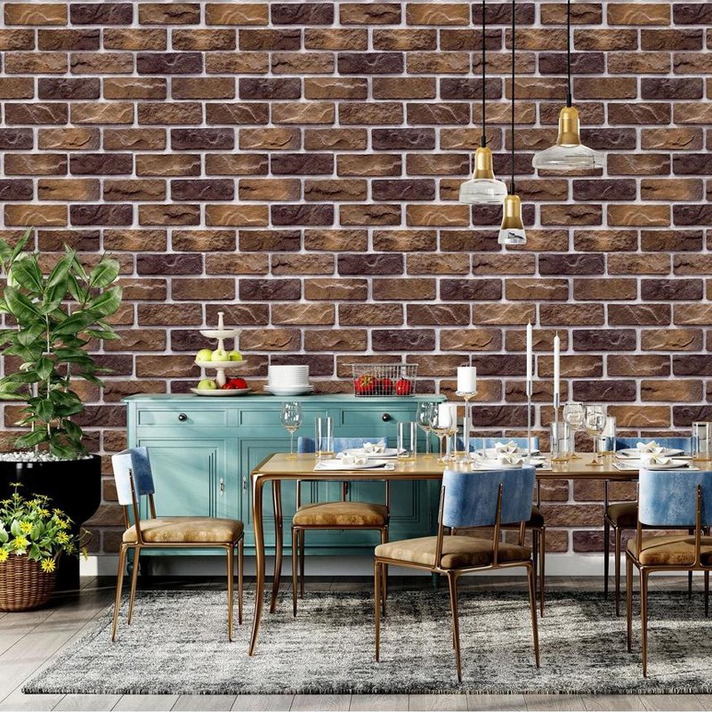复古青砖仿砖头灰m砖红砖无纺布墙纸酒吧密室影院饭店背景墙壁纸
