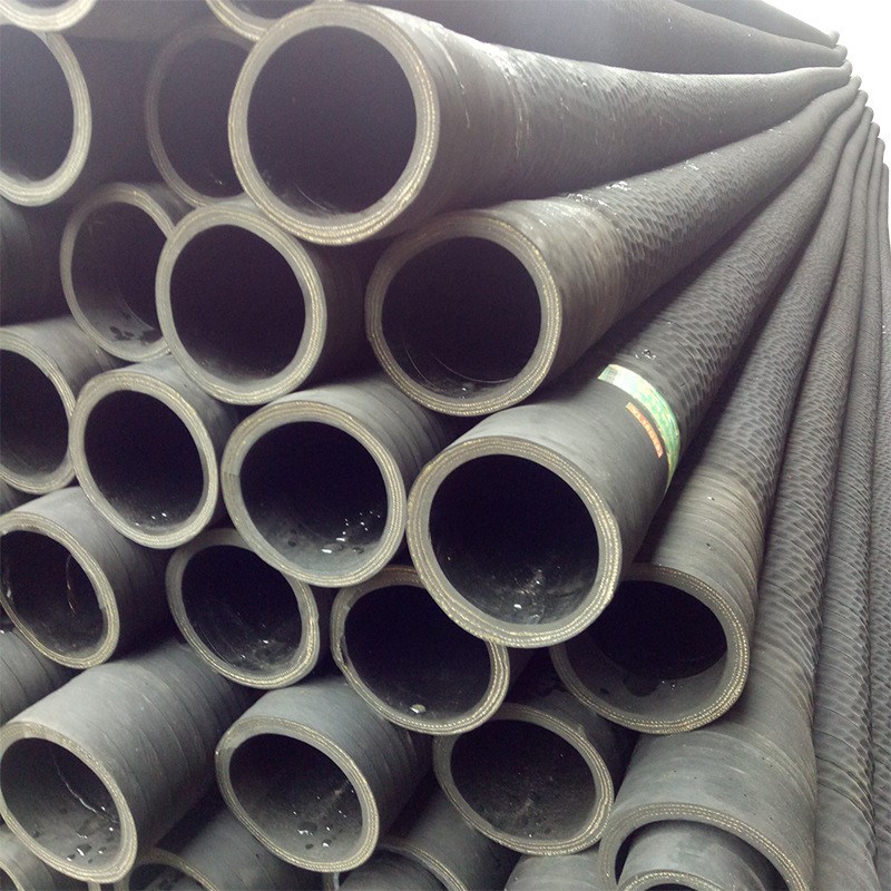 黑色钢丝橡胶管大口径柔软灌溉橡胶排J水管农业可折叠钢丝橡胶管