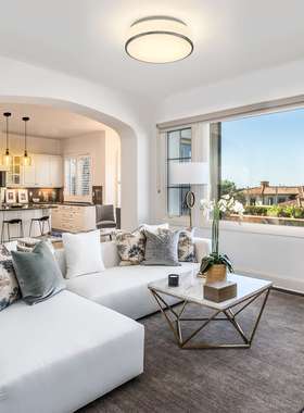 吸顶灯简约现代灯书房卧室2025吹制玻璃LED可调色温吸顶灯3127ST