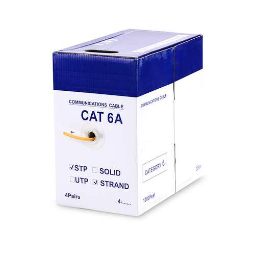 威迅超六类网络线纯铜屏蔽STP cat6双绞网线8芯线家装网线1-305米