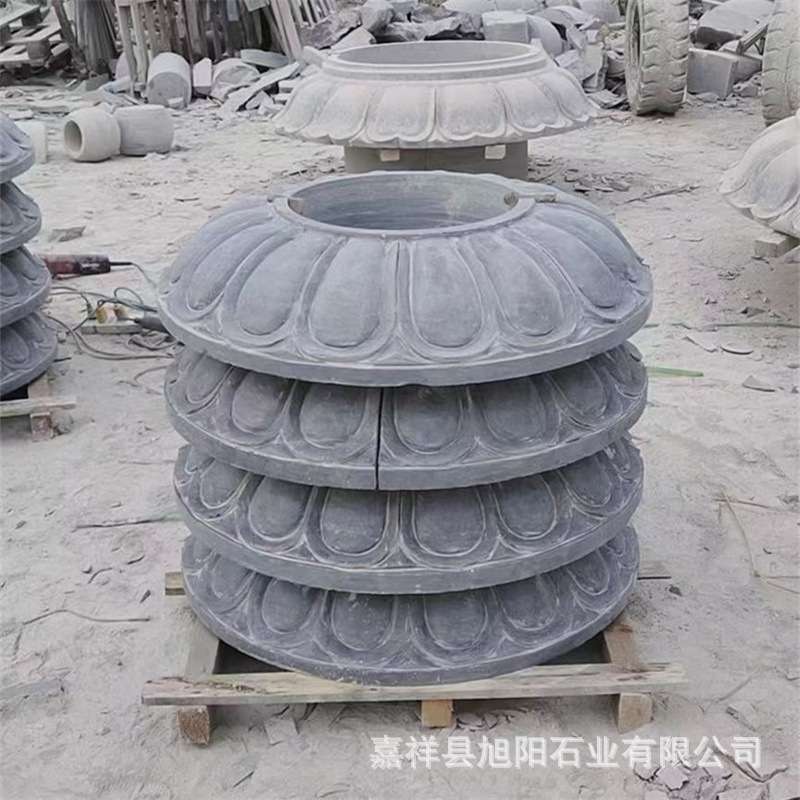 空心石墩古建筑亭柱子 青石柱脚仿古柱墩石仿古石雕石墩子