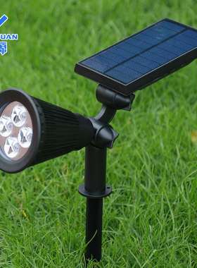 射灯植物户外防水led投光灯室外草坪插地灯照树灯太阳能射树灯