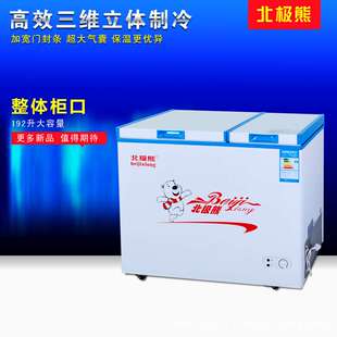 北极熊238L单温带灯家用冰柜商场水果冷藏保鲜柜BDBC-238DQ